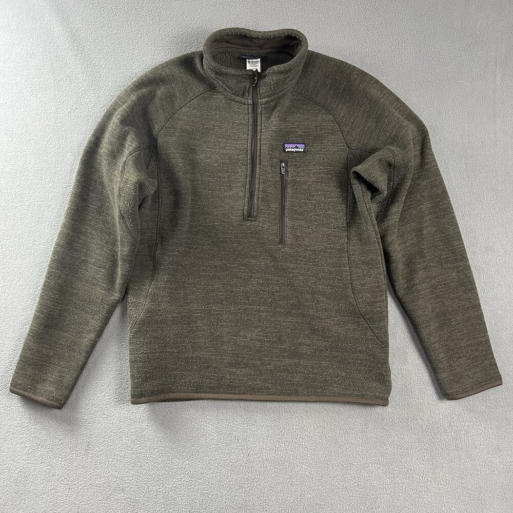 Patagonia Jacket Mens Small Brown Fleece 1/4 Zip Better Sweater Pullover